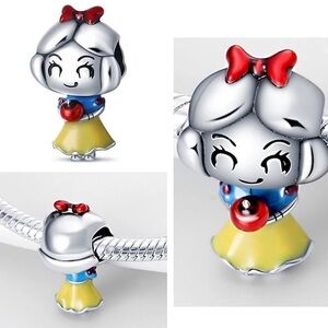 Snow White silver charm compatible with pandora bracelets